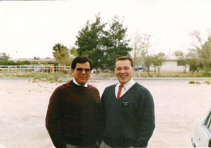 Elder Lamoureux and Elder Haynie in West Las Vegas....together again!  Not as companions....but hey!!
Richard John Lamoureux
31 May 2004