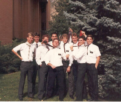 (L to R) Elders Auger, Whitaker, Briggs, Heart, Gillen, Lundskog, Bennet(teacher), Morell, Atkin
Jerron  Atkin
16 May 2004