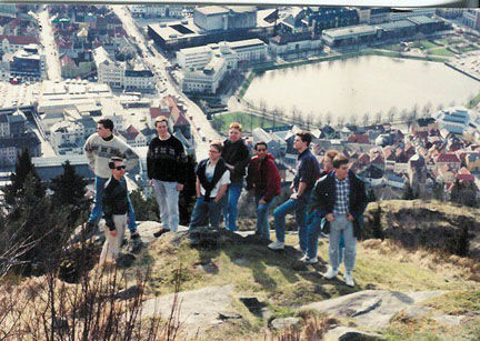 Overlooking Bergen. (l to r) Buck, Crow, Chatterton, Wadsworth, Okland, Salcedo, Sorenson, Stephensen, Brooks
Jeremy  Crow
24 Oct 2005