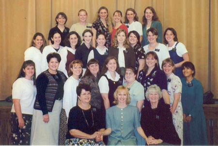 Back Row: Sisters Kay, Whitney, Calderwood, Holding, Christensen, Perry; 2nd Row: Sisters Harrigfield, Hatter, Bake, Schmidt, Bagley, Ostler, Gooch, Strunk, Stimpson; 3rd Row: Sisters Rohrbaugh, Munns, Butikofer, Despain, Kearsley, Jenson, Hardman, Wright
Sara A. Kearsley
07 Dec 2001