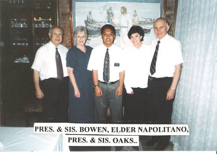 President & Sister Bowen, E. Napolitano & President & Sister Oaks
Reynante Mauhay Napolitano
17 May 2006