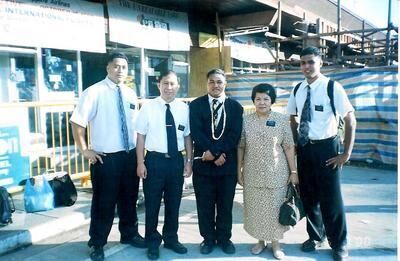 Elder Danielson, President Perez, Elder U. Brown, Sister Perez, and Elder Asuao
Kenmark  Asuao
22 Nov 2006