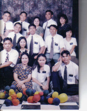 L-R: Elder Aguda, Sis. Dicto, Sis. Encarguez, Elder Rosal, Sis. Suerte, Elder Matautia, Elder Tolentino, Elder Tabigue, Sis. Cabresos, Elder Haretuku, Elder Bucabal, Sis. Labrador, Elder Millama, Sis. Gamboa
Rutchel Minerva Puckett
12 Jun 2005