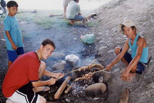 Elder Anderson Roasting Pig at Party (Josh Gleason)
Joel Longhurst & Matthew Blake
22 Oct 2003