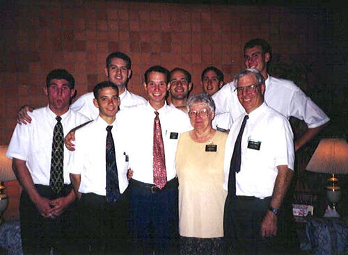 Elders Roundy, Dabling, Robertson, Stone, Baumgarten, Wolfert, The Grisenti's - Date unknown.
Grant McChesney
19 Aug 2001