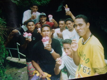 During P-Day at Sauniatu.  Ice Cream treat!
Fuifui  Taotua
19 Feb 2003