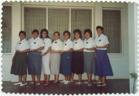 Sisters in white shirts looked just as good as the Elders did.  We're proud of the Samoan Apia Mission!
Sonia Siniua James
22 Feb 2001