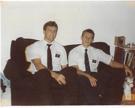 Elders Stan Larson & Chris Vermeulen in flat near Florida Lake in Roodepoort.
Stanley L Larson
17 Sep 2001