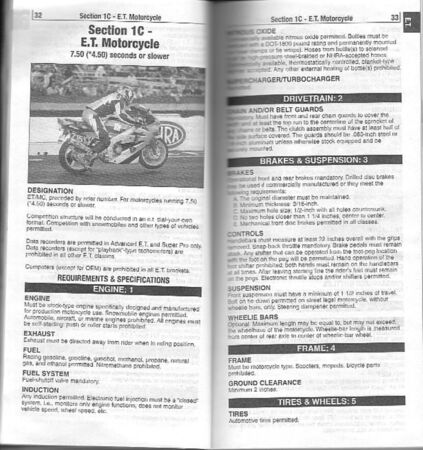 My 15 mins. of fame continues....lol  2005 NHRA rulebook.  I was the motorcycle class guy this year.  (Picture from the 2003 race in Pomona)
Kirk L Walton
22 Aug 2005