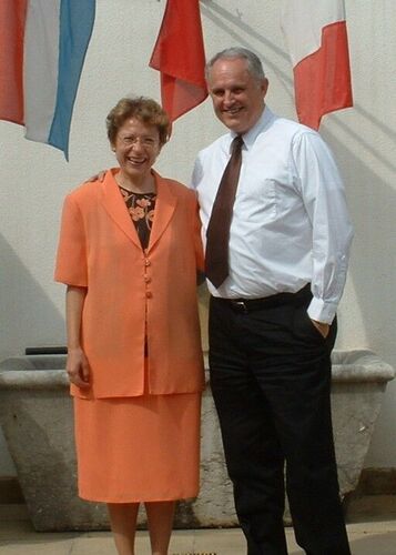 Gisèle Dubrez (née Bourlet - baptized in Perpignan, Jan. 1967) with Elder Kennard in Chambésy (Sept. 2006)
Raeburn Gleason Kennard
27 Sep 2006