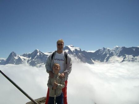 My son (Adam) and I with the Jungfrau, Eiger, and Mönch in the background taken last summer.
Bret  Pobanz
24 Oct 2005