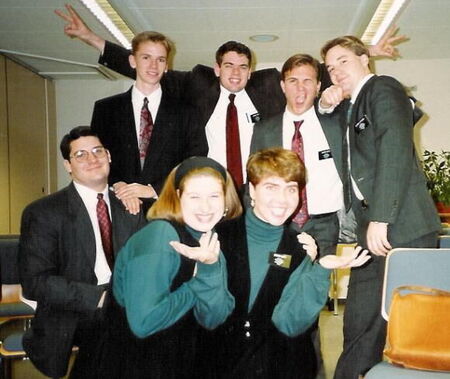 At a district meeting in Aarau, Fall 1992. Sister McClelland and I are dressed for success and surrounded by (from left to righ), Elder Morrel, Elder Hutchinson, Elder ??? (sorry!), Elder Bott and Elder Erekson
Andrea  Meyer
28 Mar 2006