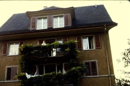 Elder Lawrence Tuttle on Balcony in Ehrlenbach apartment, Zurichland.
Fred Eugene May
01 Sep 2012