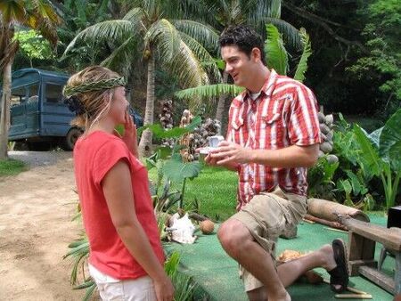 Someone actually caught this picture of Samuel proposing to me--it's not staged.  It was a happy moment, to say the least.
Heather Ann Bigler
12 Oct 2006