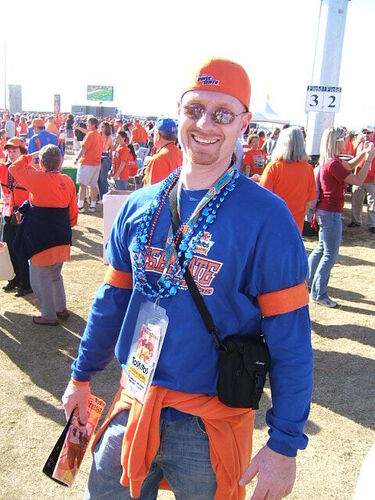 Dan Buhler and I went to the Fiesta Bowl. This is a picture of Dan supporting his beloved Boise State Broncos. Sorry I am not in the picture, I was behind the camera. 

Albert



Any OU fans serve a mission in Thailand?
Gabriel J Albert
25 Apr 2008