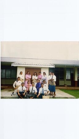 Front row, Elder Lotima, Elder Mahe, Elder ?
Secont row, Sister ? (supervisor) Sister Latu, Sister Tupou, Sister ?
Back row, Sister Mapa, Sister ?, Sister Vailea, Sister ? Sister ?, Elder ? (Zone leader) and Elder ? (Zone Leader)
'Eva 'I Mapa
21 Jun 2004