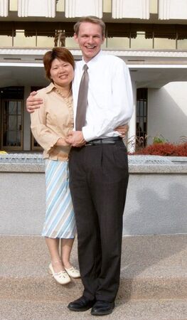 This is Patrick & me stood in front of Provo Temple, July 2004.
Yi-Huang  Nance
05 Aug 2004