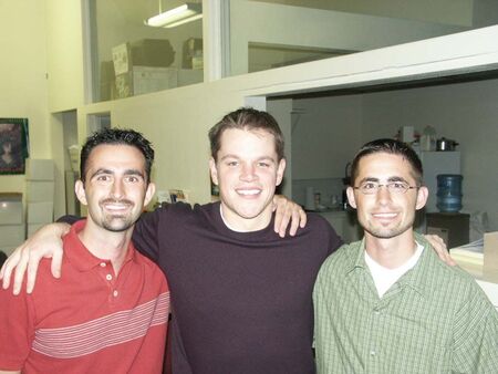 This is Matt Damon and my brother (on the left) just kicking it at the premier of 