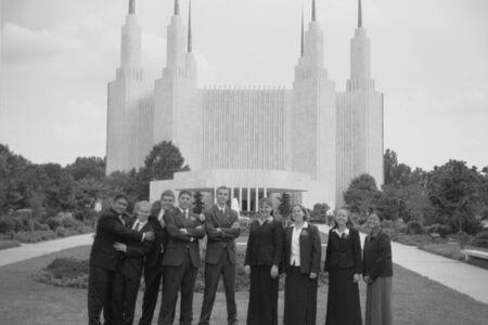 Departing Missionaries Aug 2002
(R to L) Elder Royce Young, Elder Jonathan Karras, Edler Soren Harward, Elder Richard Packer, Edler Stewart, Hermana Melissa Ransom, Sister Melinda Tonks, Sister Valerie Stringham, Sister Wendy Lee
Jonathan Kevin Karras
14 Feb 2003