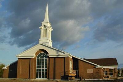 Photo taken 5-26-01 as chapel neared completion.  It is located at 3340 W 40th.  !2th & 14th wards began meeting there since Sept of 2001.  12th ward Bishop is Kenny Petersen, 14th ward Bishop is Brent Rock.
Byron Walther
29 Mar 2002